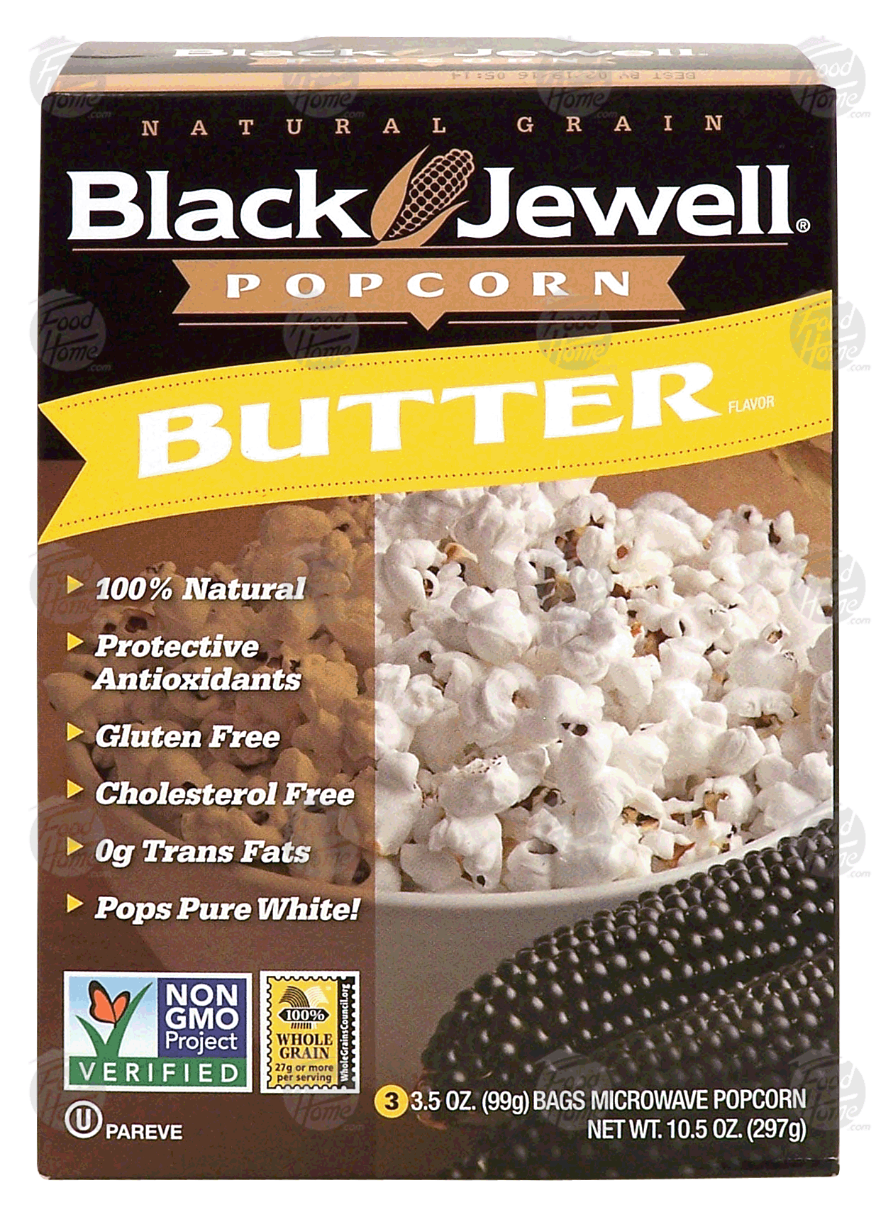 Black Jewell  100% natural, butter flavor premium microwave popcorn, 3-bags Full-Size Picture